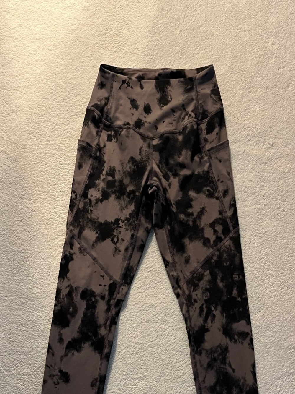 Evolution & Creation Dark Gray & Black High Waist Activewear Leggings L
